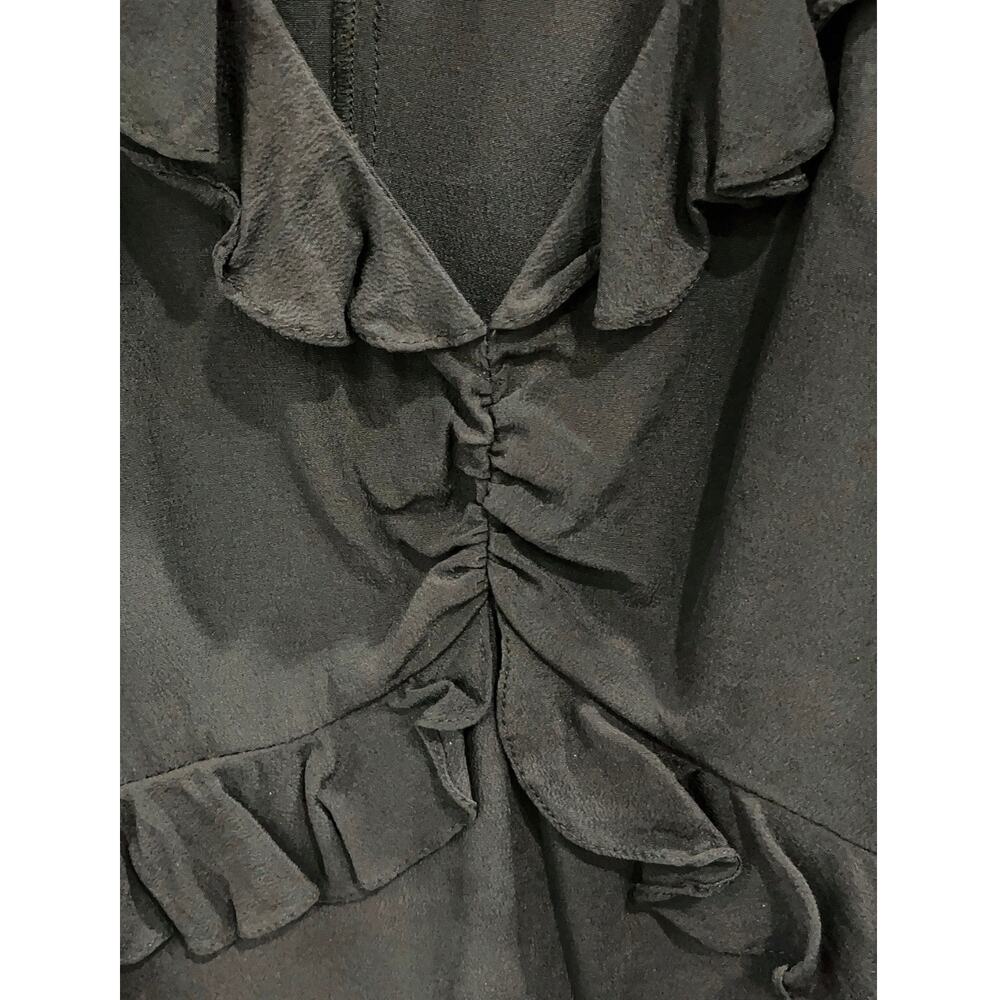 Gucci Black FW16 Silk Ruffle Midi Dress NWT US 10-12 Designer - Picture 6 of 12